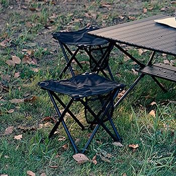 Amazon.co.jp: YJFFQ アウトドアチェア 折りたたみ椅子 ブラック